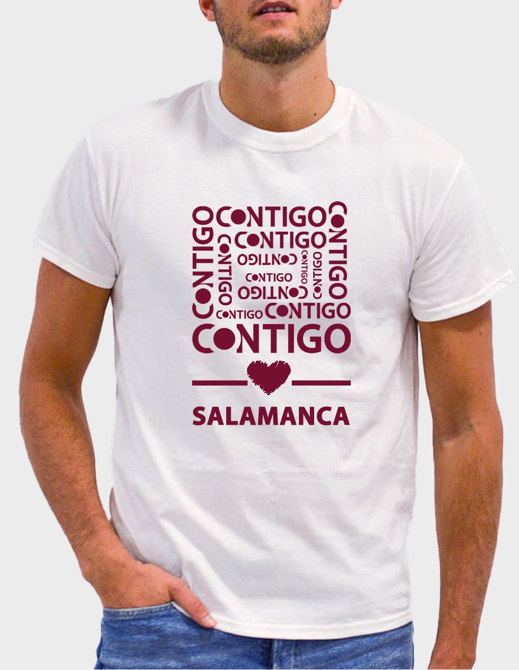 Camiseta Blanca Contigo Somos Democracia Salamanca